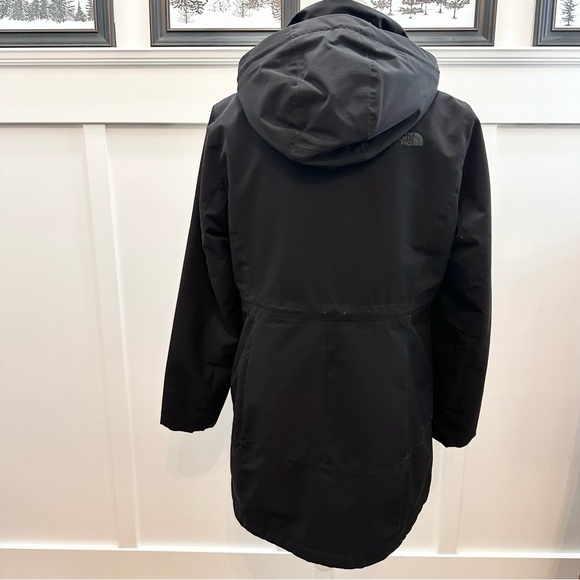 The North Face Women's Large Midweight Hooded Woodmont Parka Jacket Black EUC - Picture 2 of 9